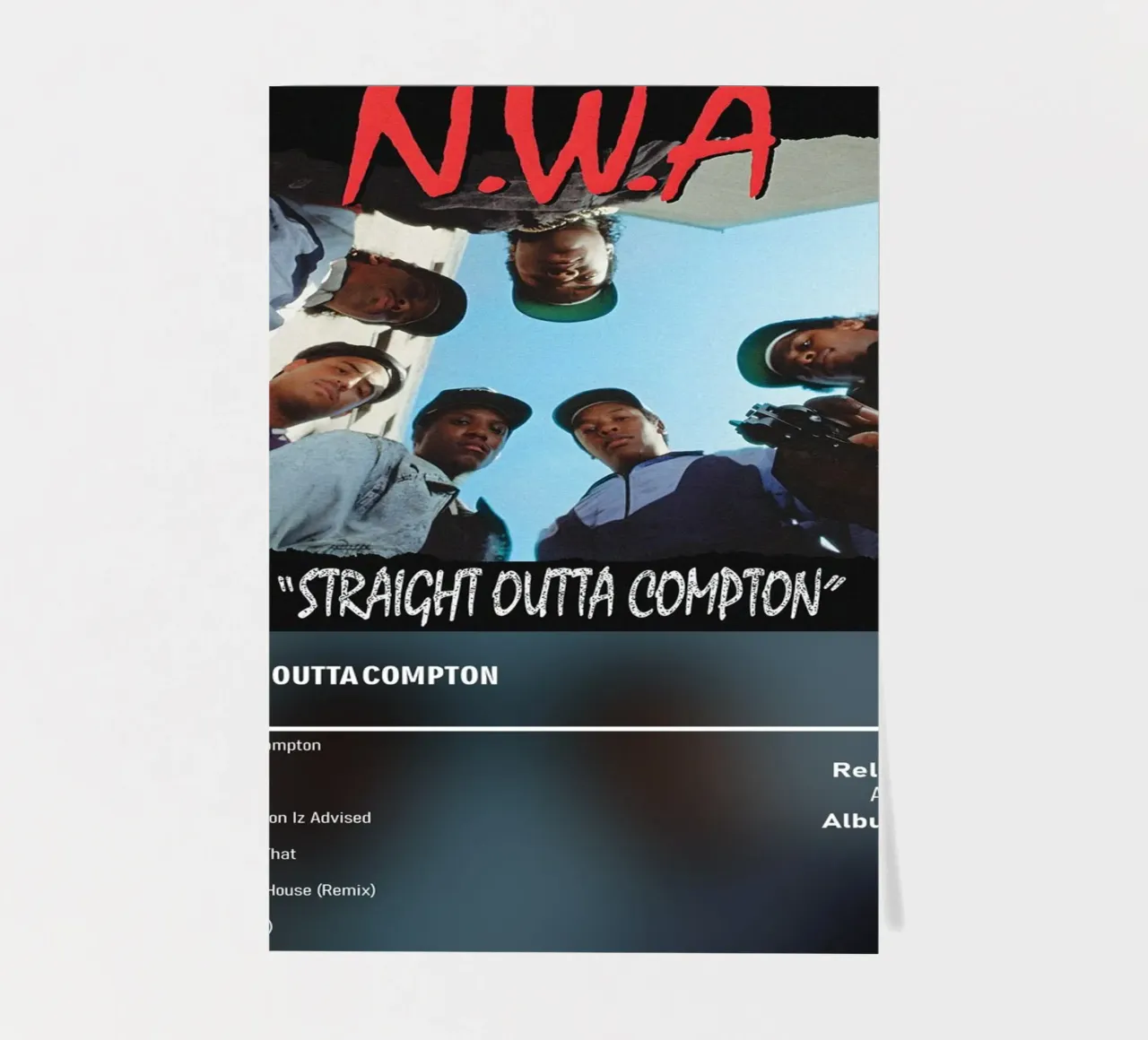 Straight Outta Compton by NWA sticker sheet by DGUnder