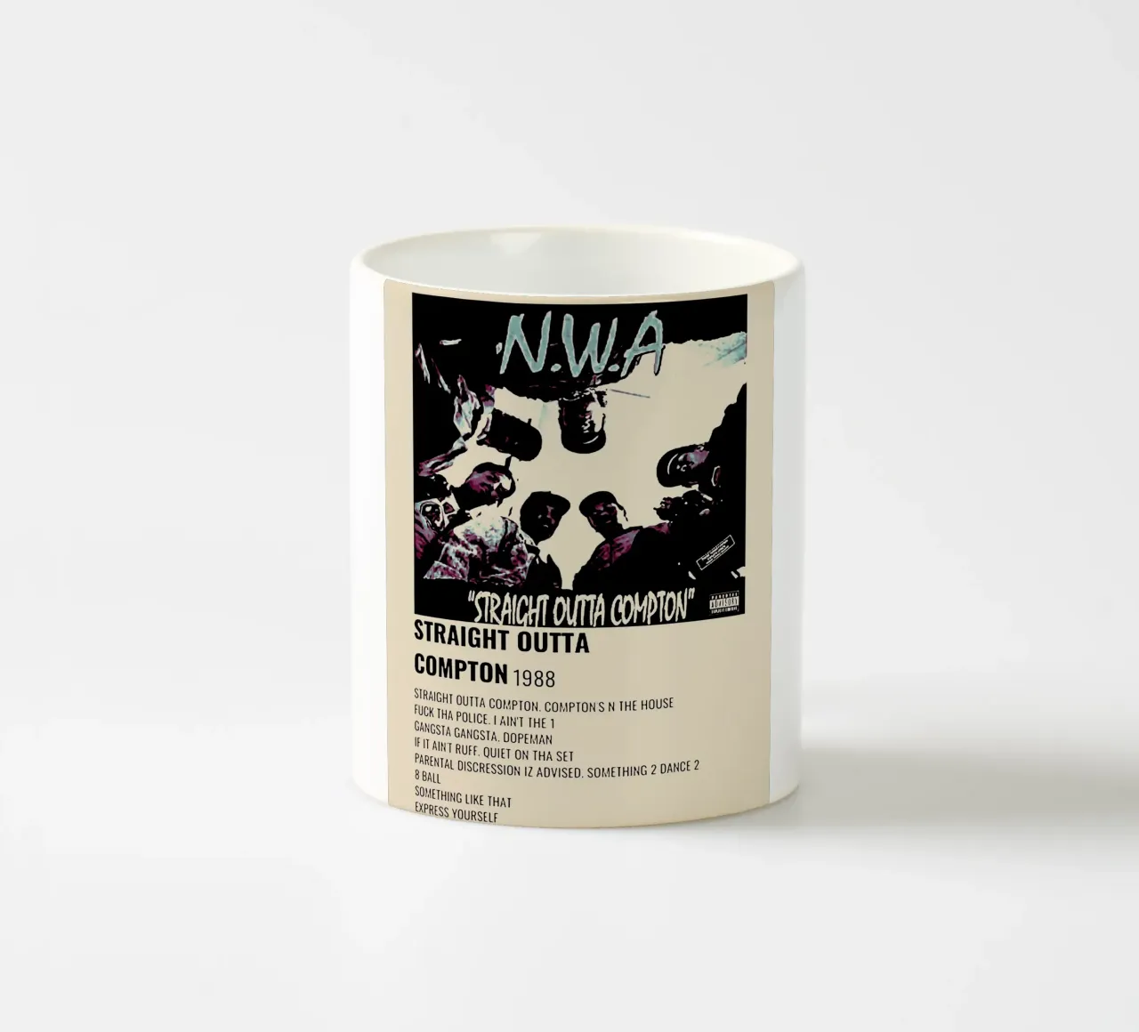 straight outta compton tazza in ceramica da music soul
