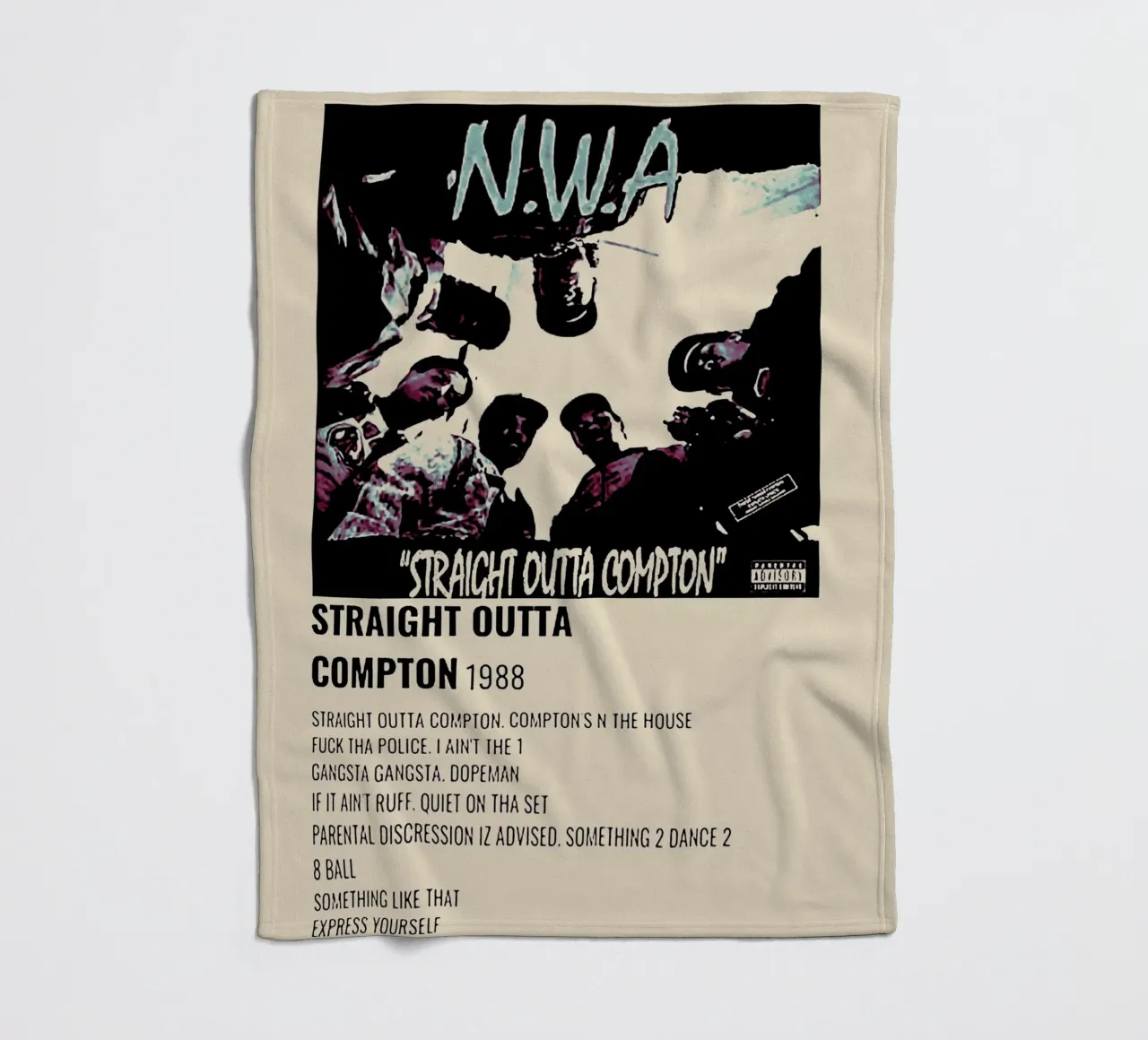 straight outta compton coperta in pile da music soul