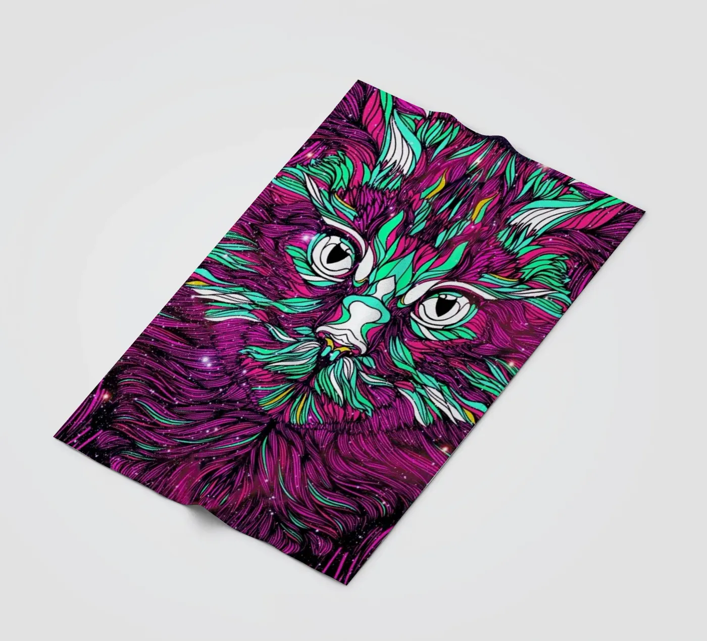 Space Cat fleecedeken van Danny Ivan