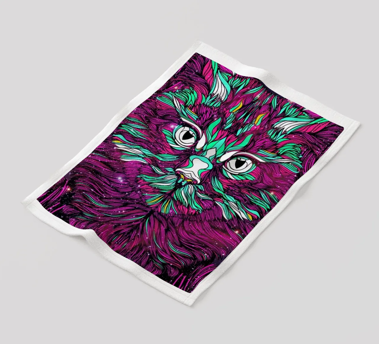 Space Cat Fleecedecke von Danny Ivan