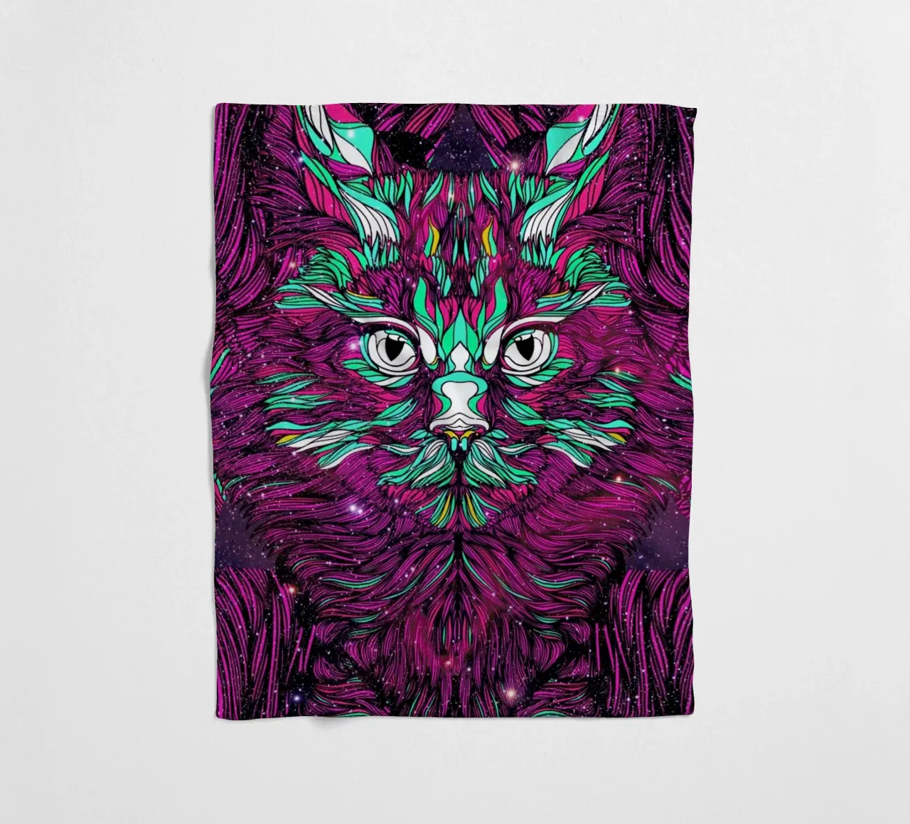 Space Cat Fleecedecke von Danny Ivan