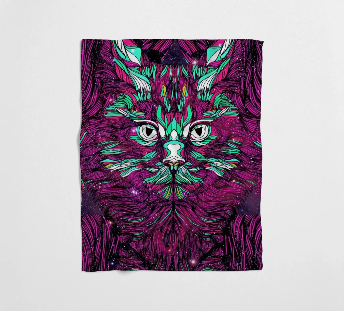 Space Cat fleecedeken van Danny Ivan