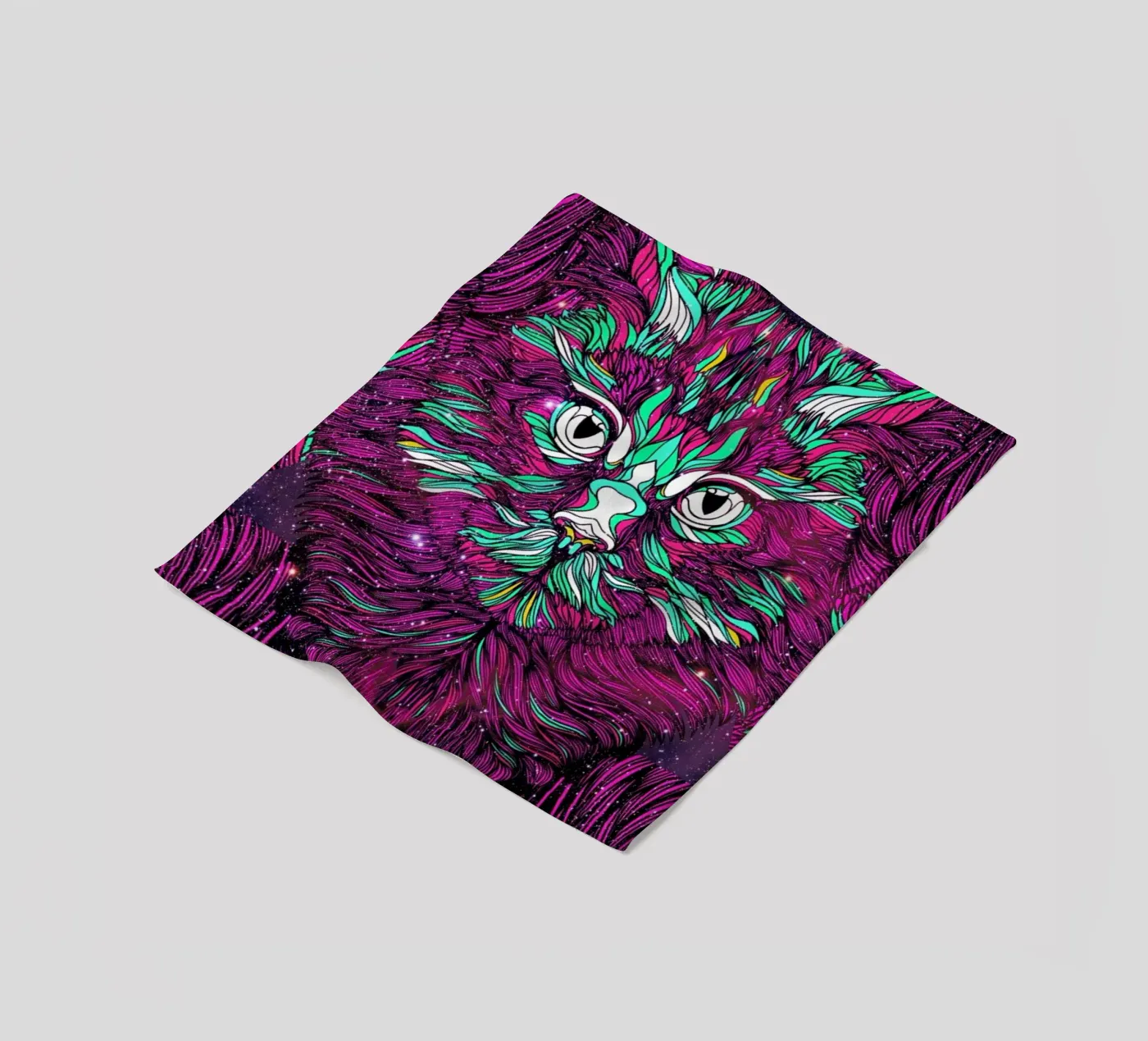 Space Cat fleecedeken van Danny Ivan