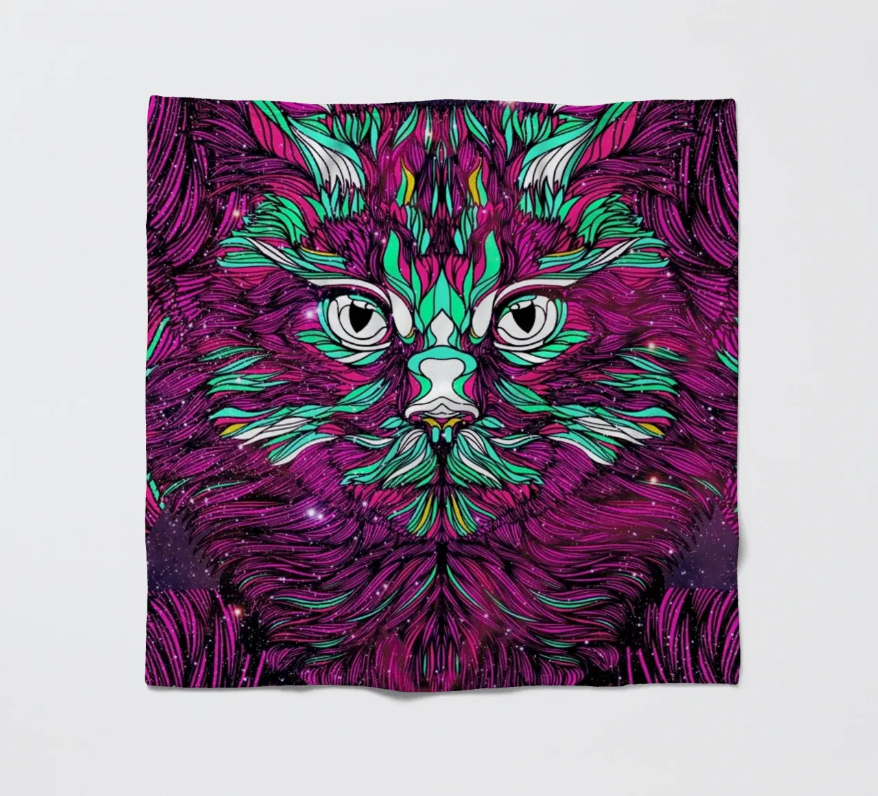 Space Cat Fleecedecke von Danny Ivan