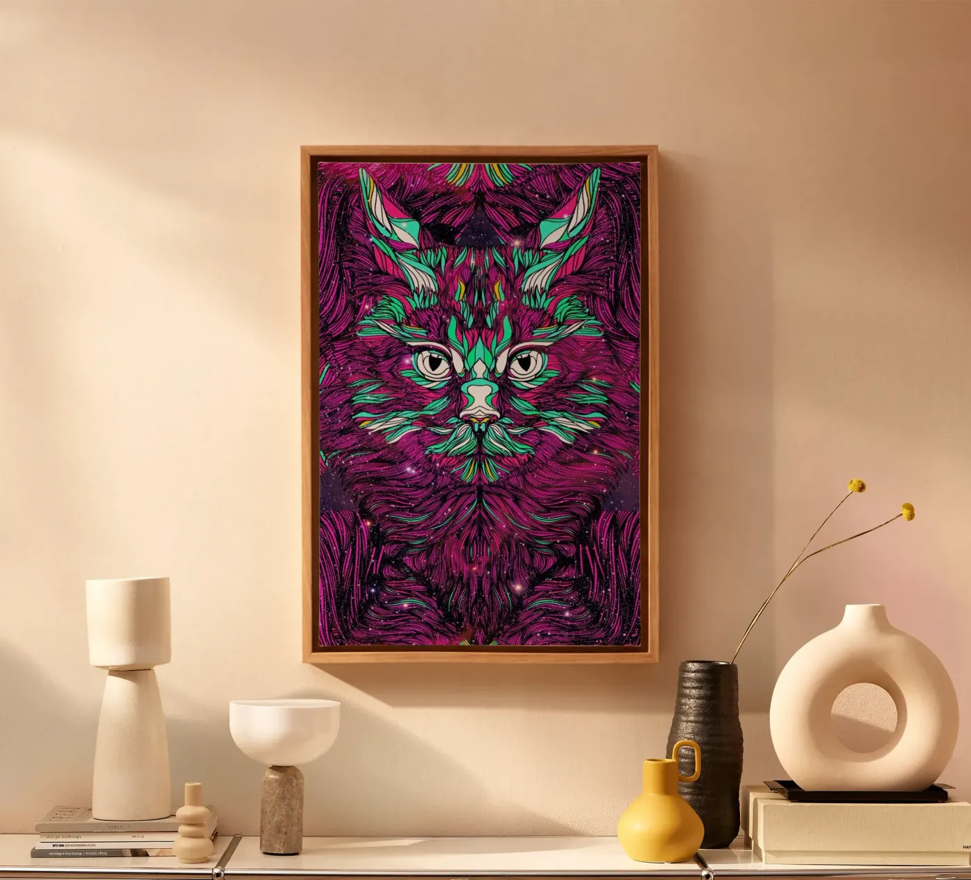 Space Cat canvas by Danny Ivan