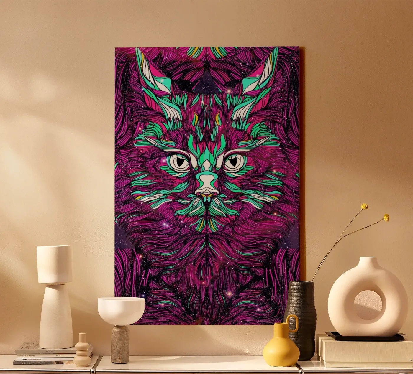 Space Cat canvas by Danny Ivan