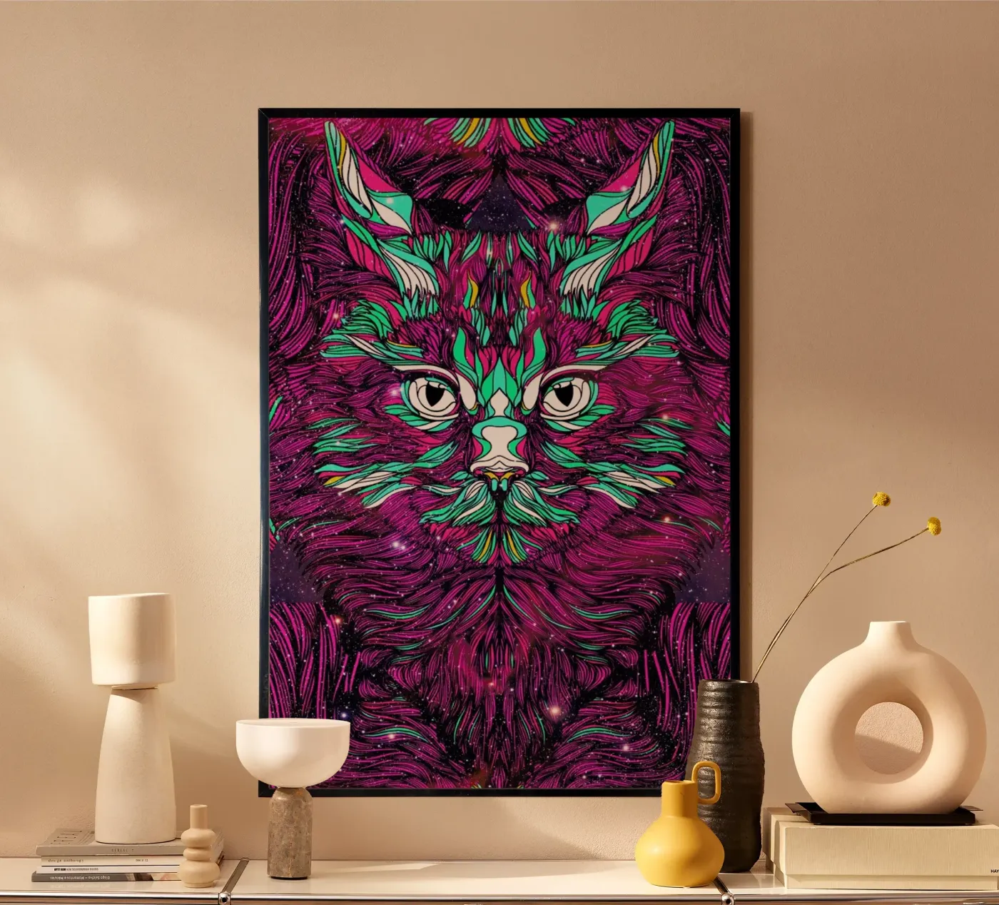 Space Cat Poster von Danny Ivan