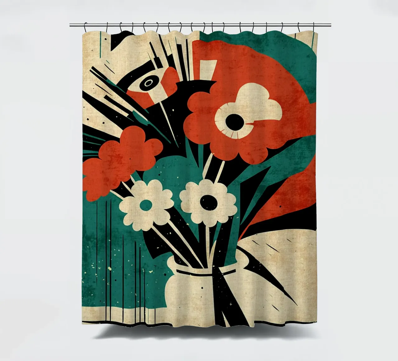 Bouquet di fiori Amelia tenda da doccia da AnimalFunny
