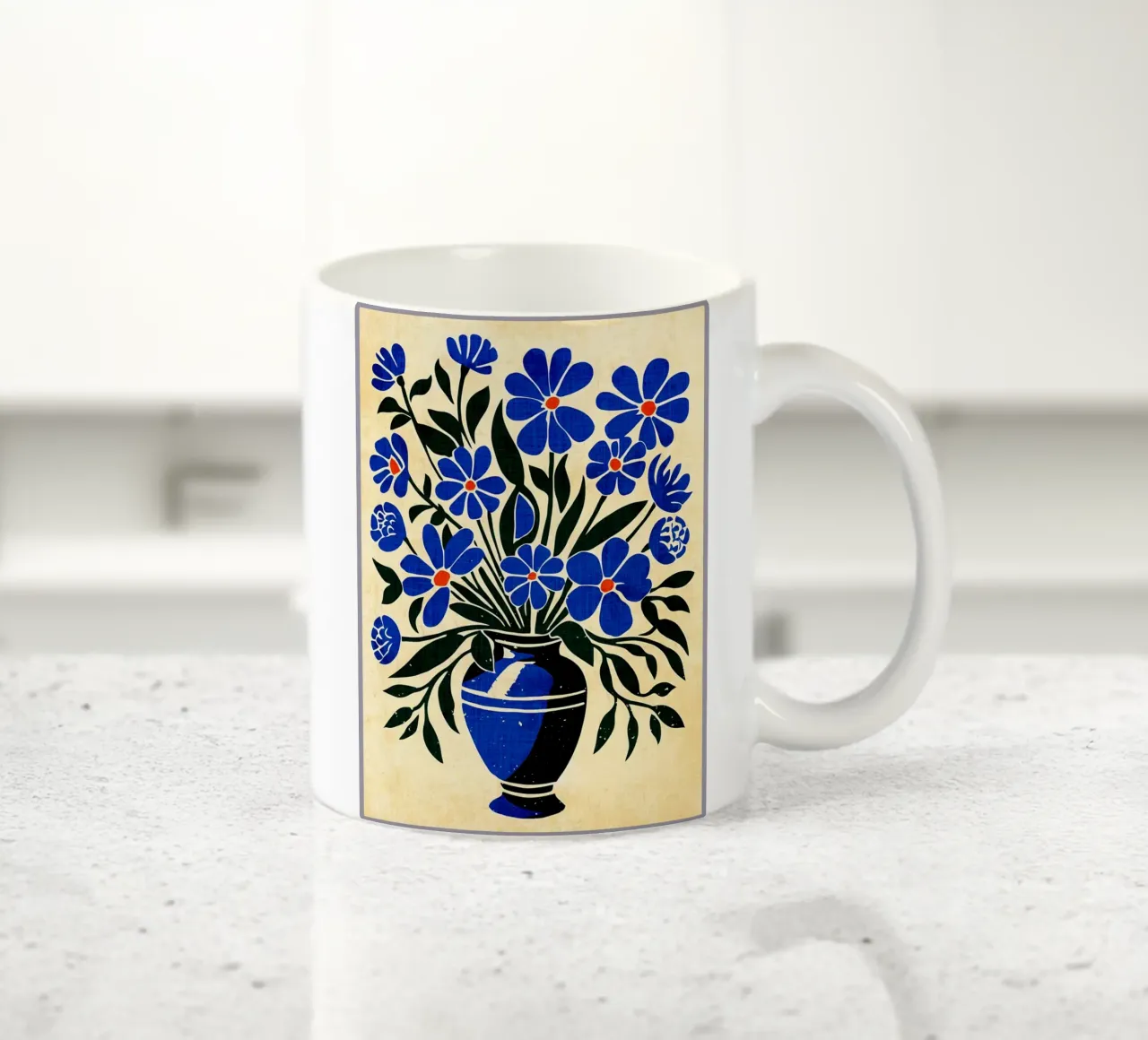 Bouquet di fiori blu tazza in ceramica da AnimalFunny
