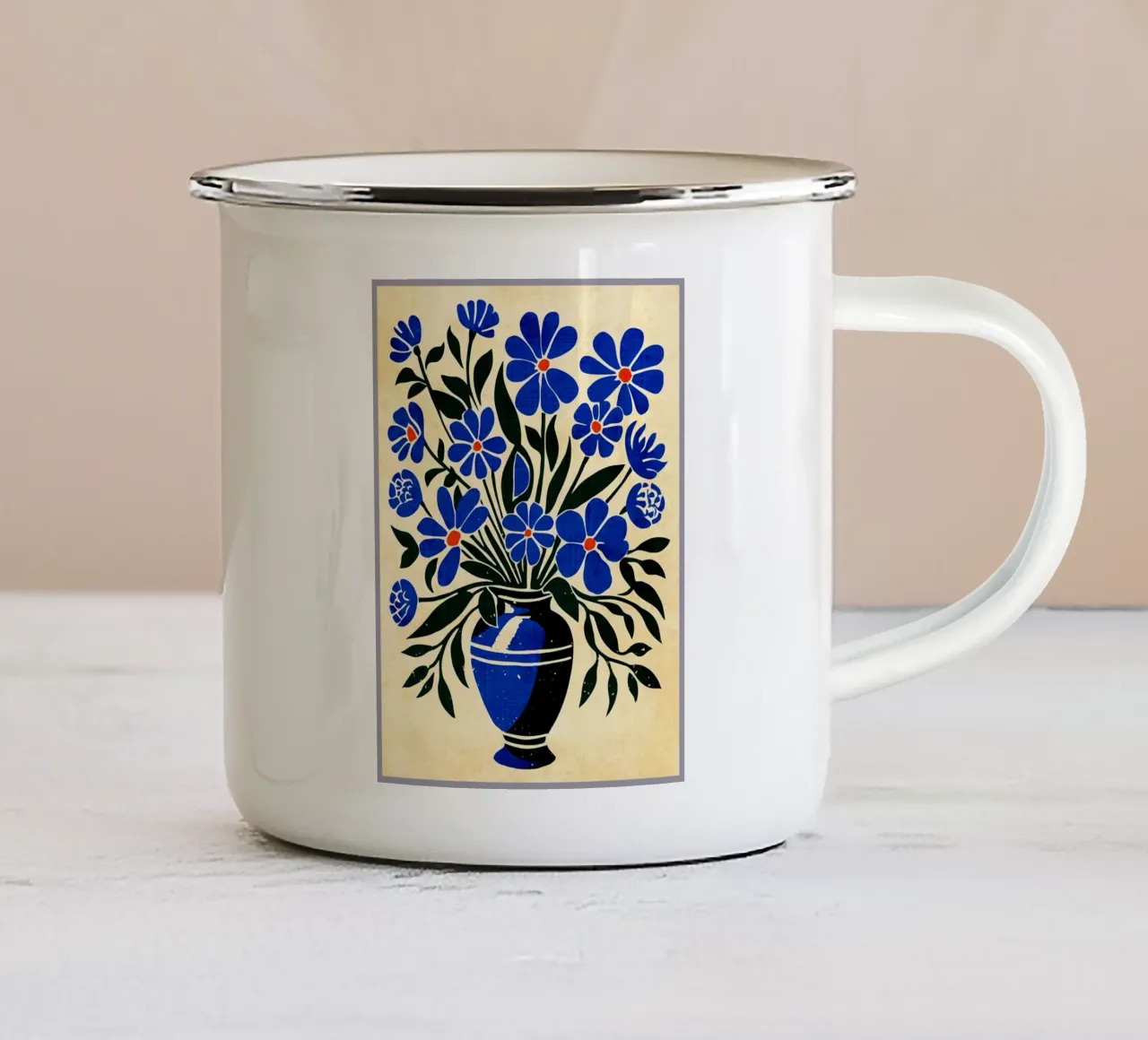 Bouquet di fiori blu tazza in smalto da AnimalFunny