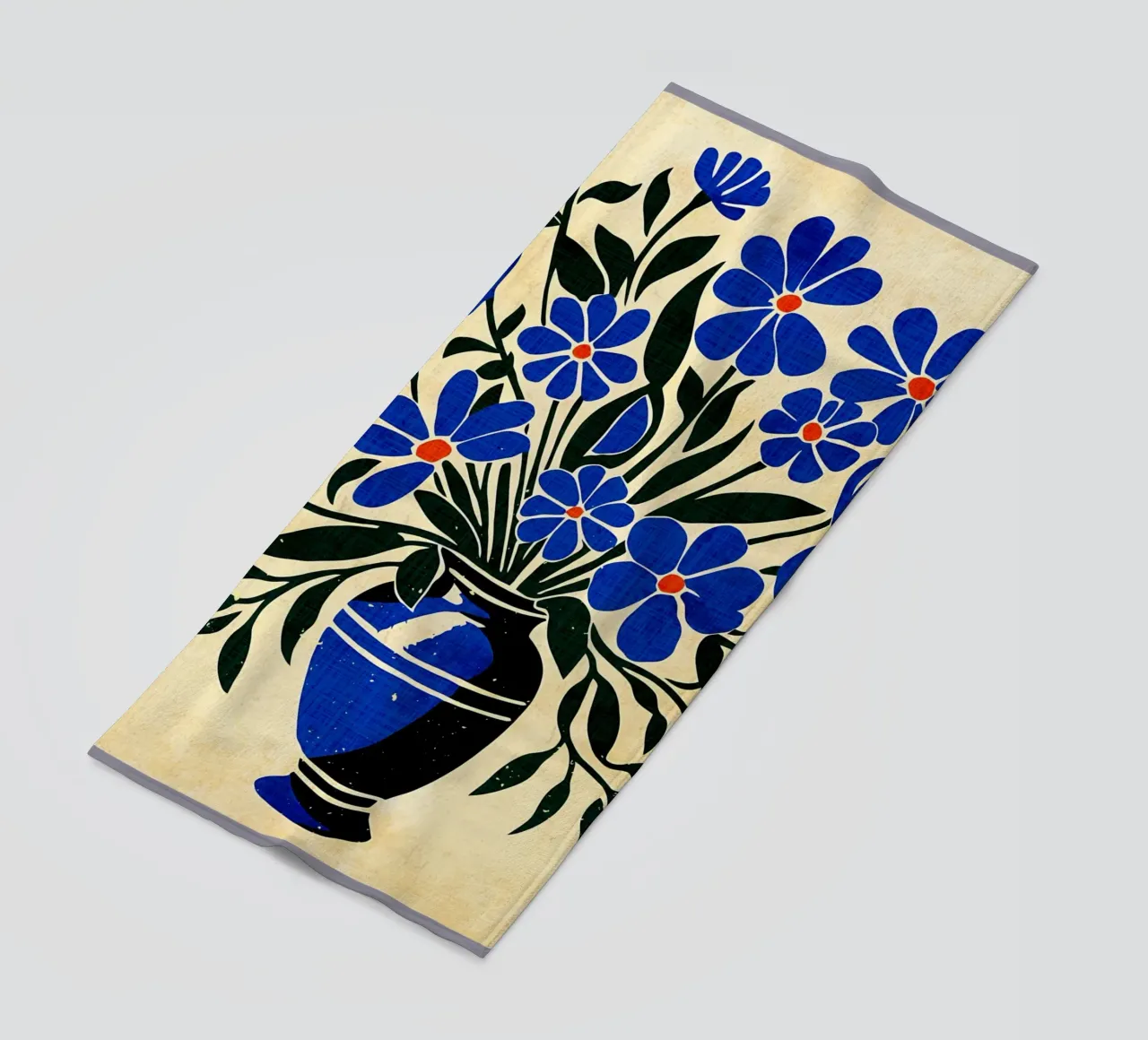 Bouquet di fiori blu telo mare da AnimalFunny