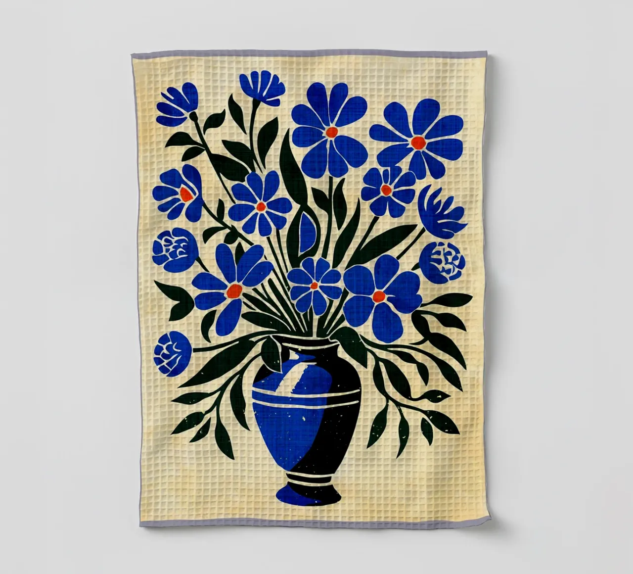 Bouquet di fiori blu canovaccio da cucina da AnimalFunny