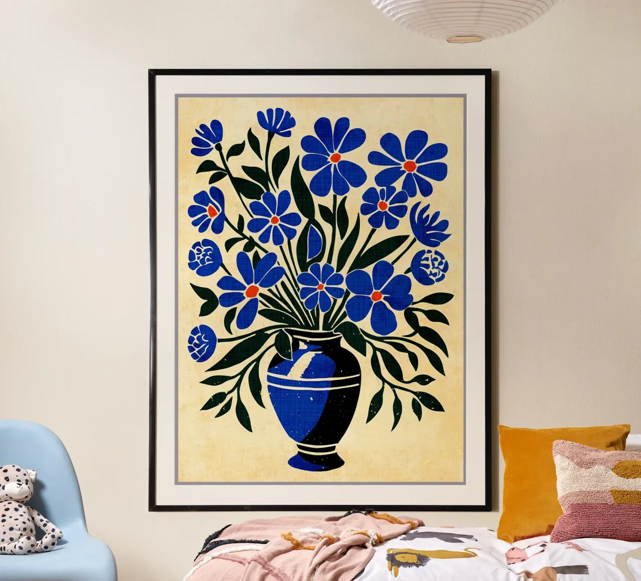 Bouquet di fiori blu carta hahnemühle da AnimalFunny