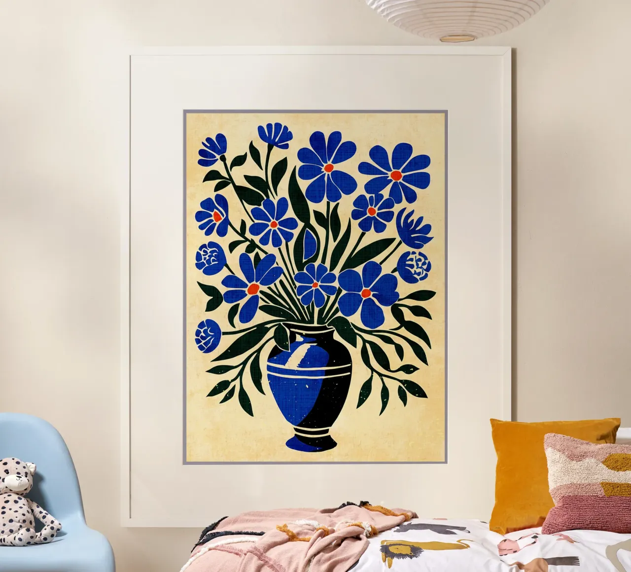 Bouquet di fiori blu carta hahnemühle da AnimalFunny