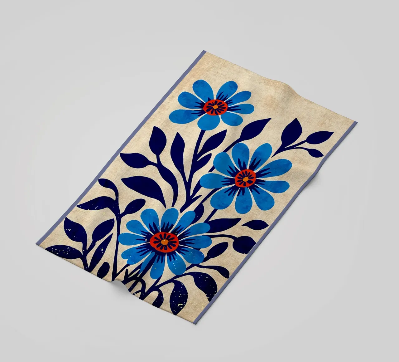 Fiori selvatici blu telo mare da AnimalFunny