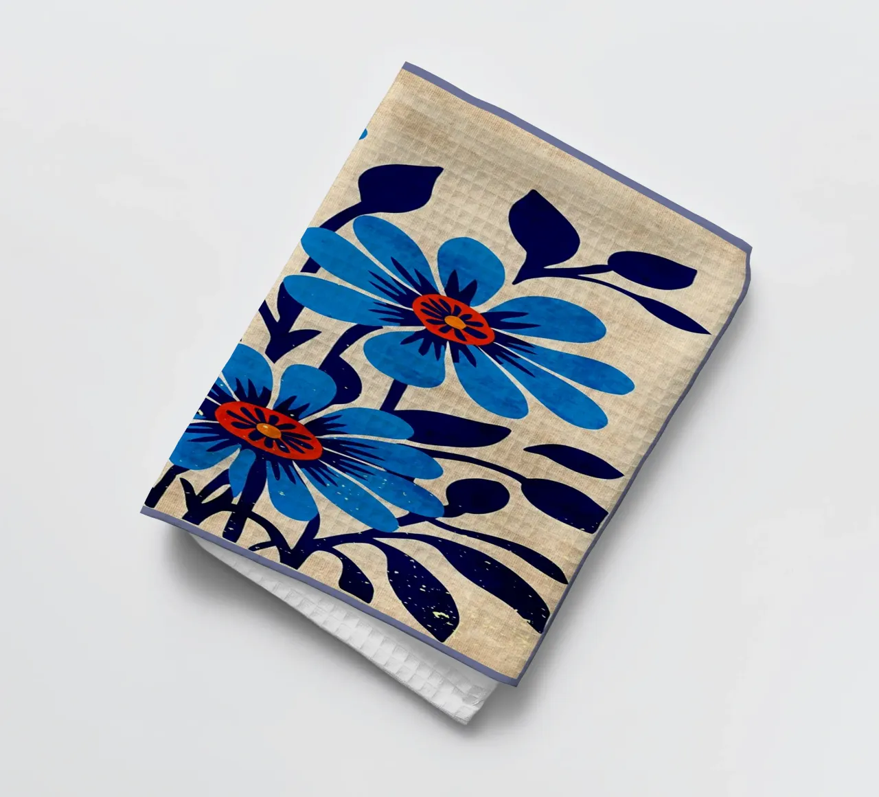 Fiori selvatici blu canovaccio da cucina da AnimalFunny