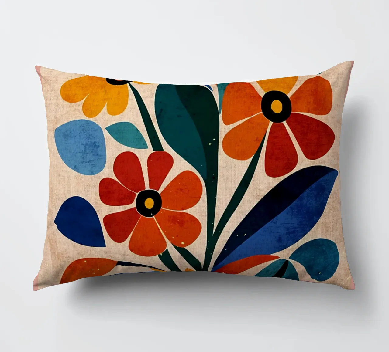 Fiori colorati e retrò cuscino da AnimalFunny