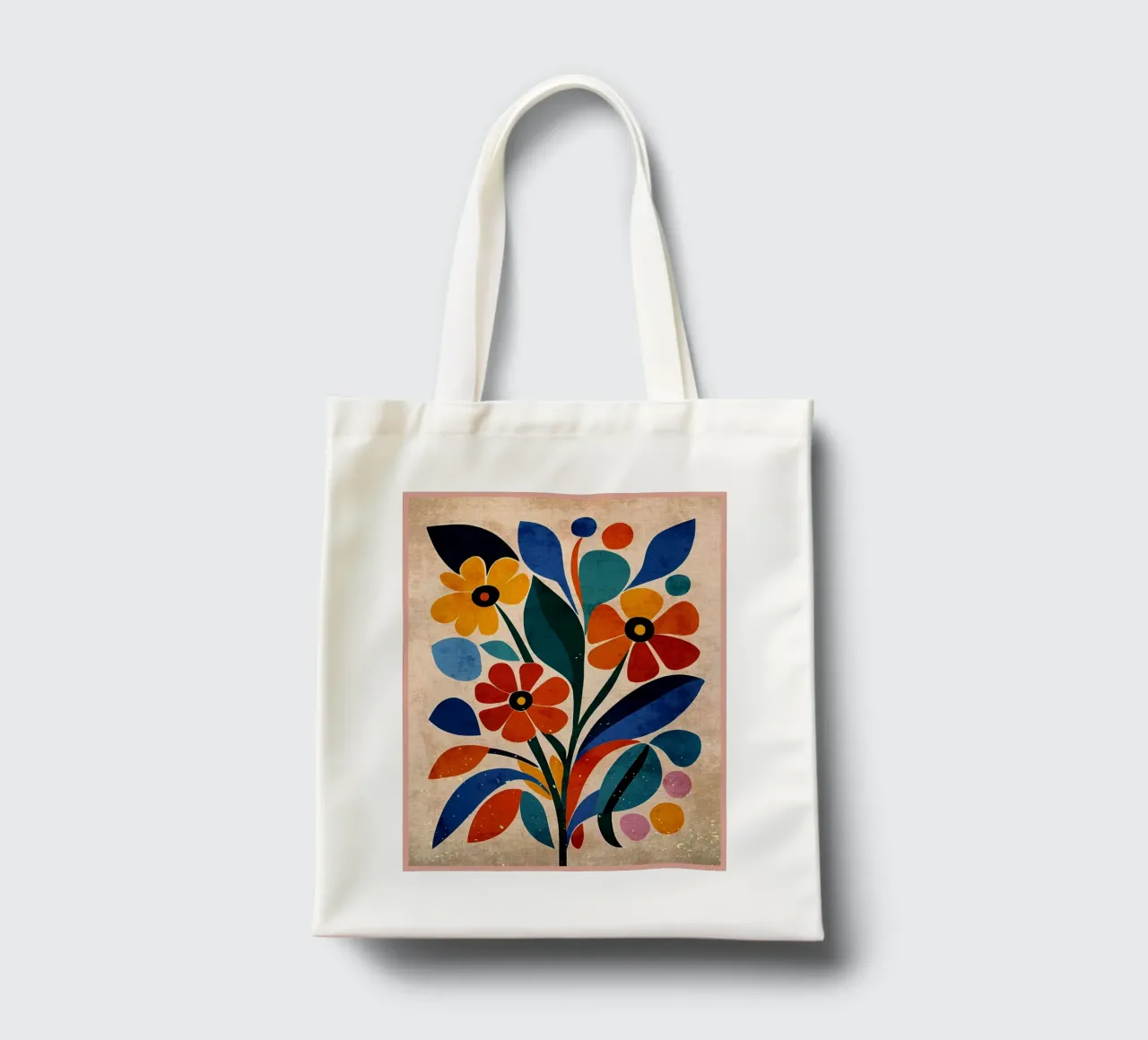 Fiori colorati e retrò borsa in juta da AnimalFunny