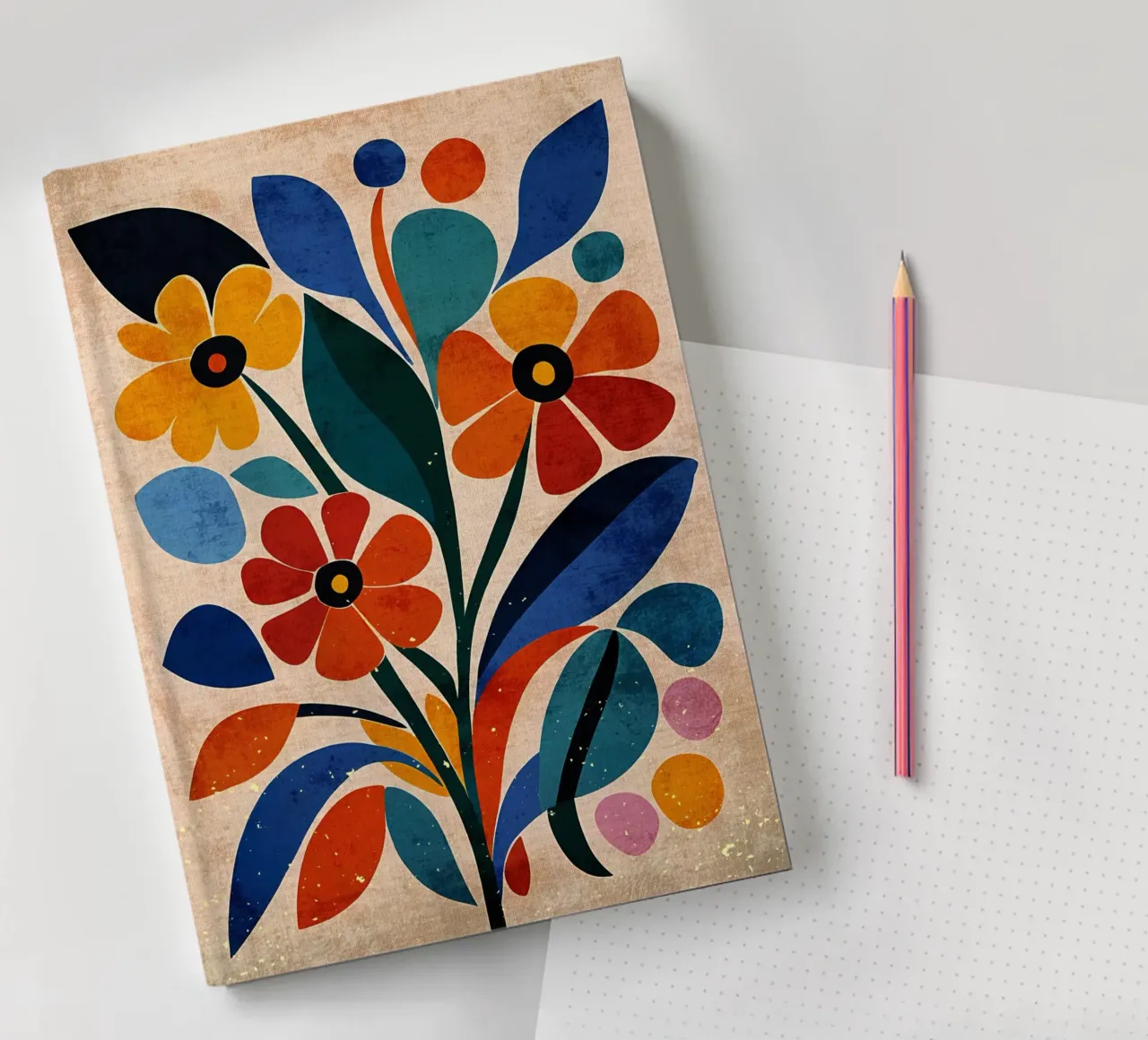 Fiori colorati e retrò diario da AnimalFunny