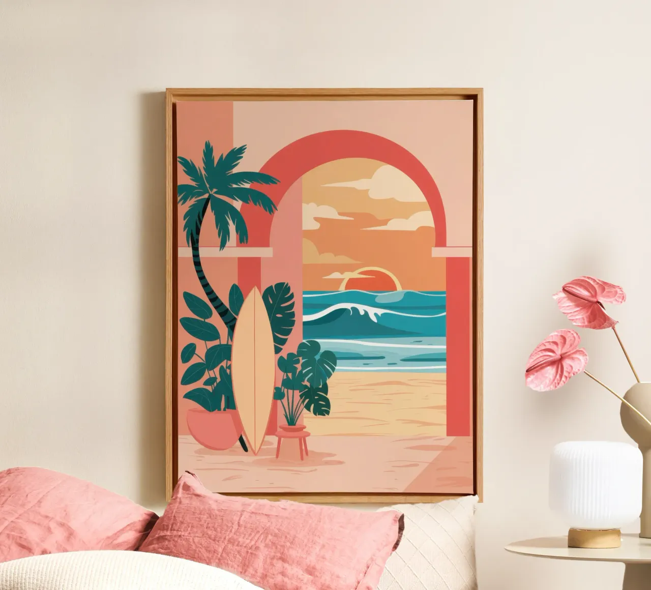 L'arco del paradiso tela con Cornice a cassetta da Dream Gesso