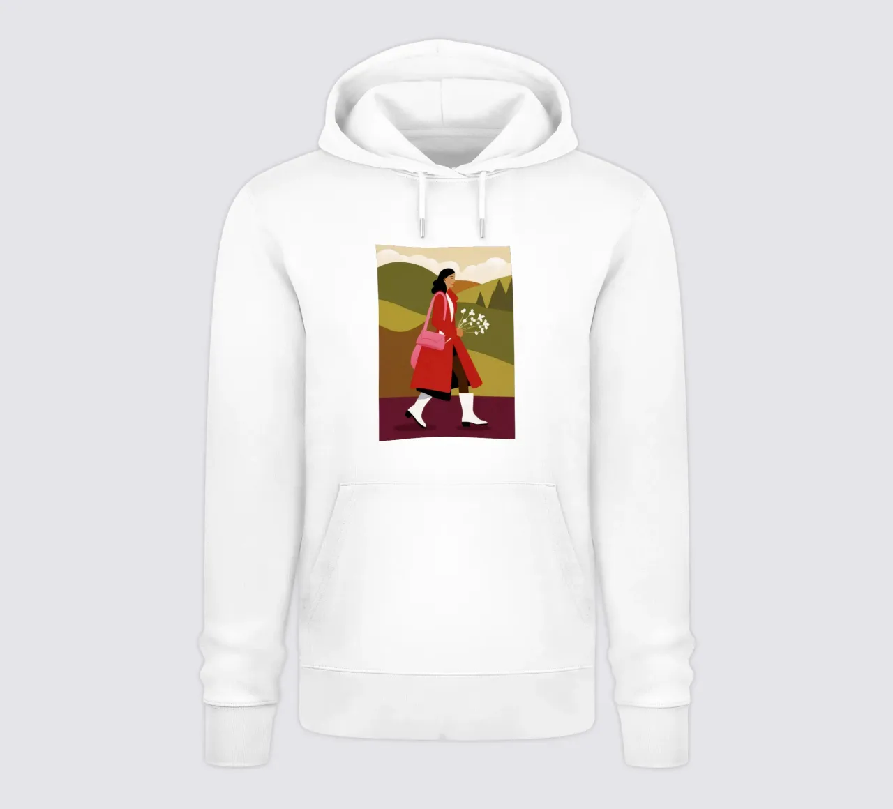 Cappotto cremisi, passeggiata floreale felpa con cappuccio da Reds Jays