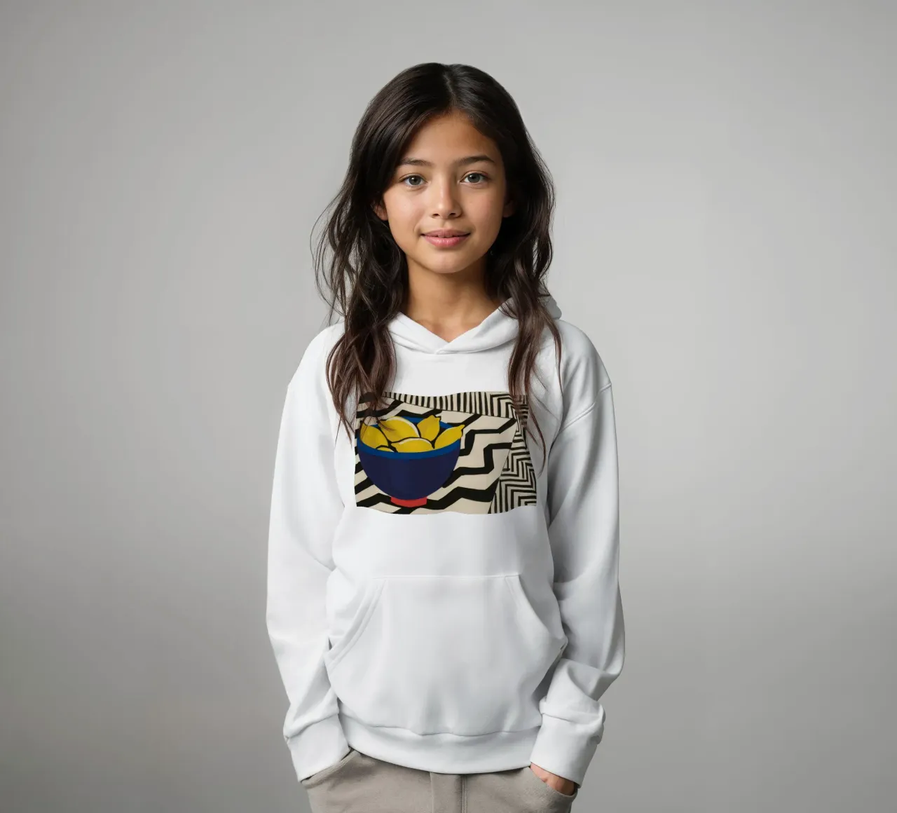 Zigzag Zest di agrumi felpa bambino con cappuccio da Rain Balance