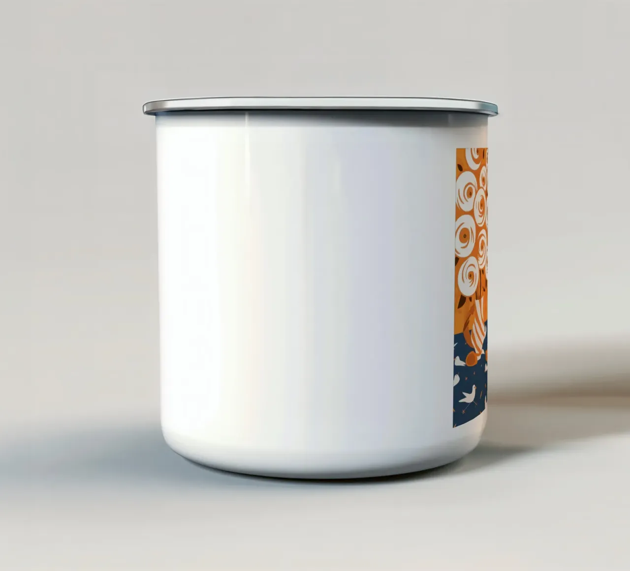 Caffeina Caos felino tazza in smalto da Monuments Fire