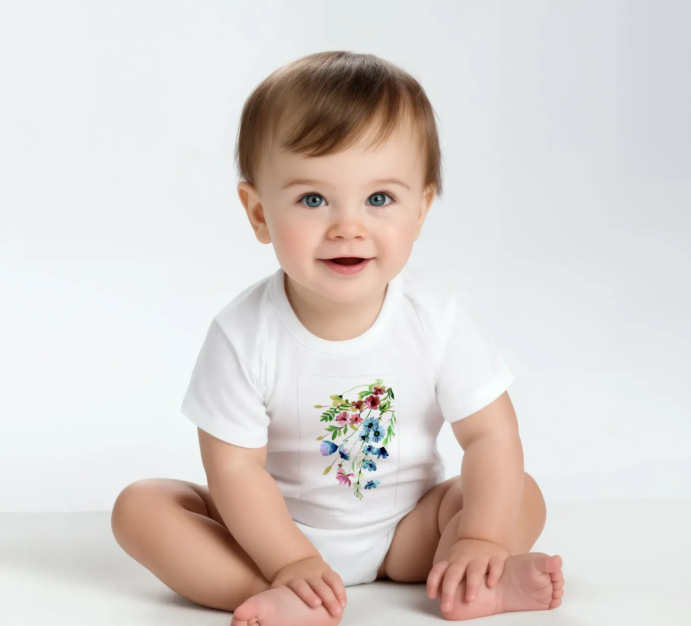 Springtime Kurzarm Babybody von Nadjaa
