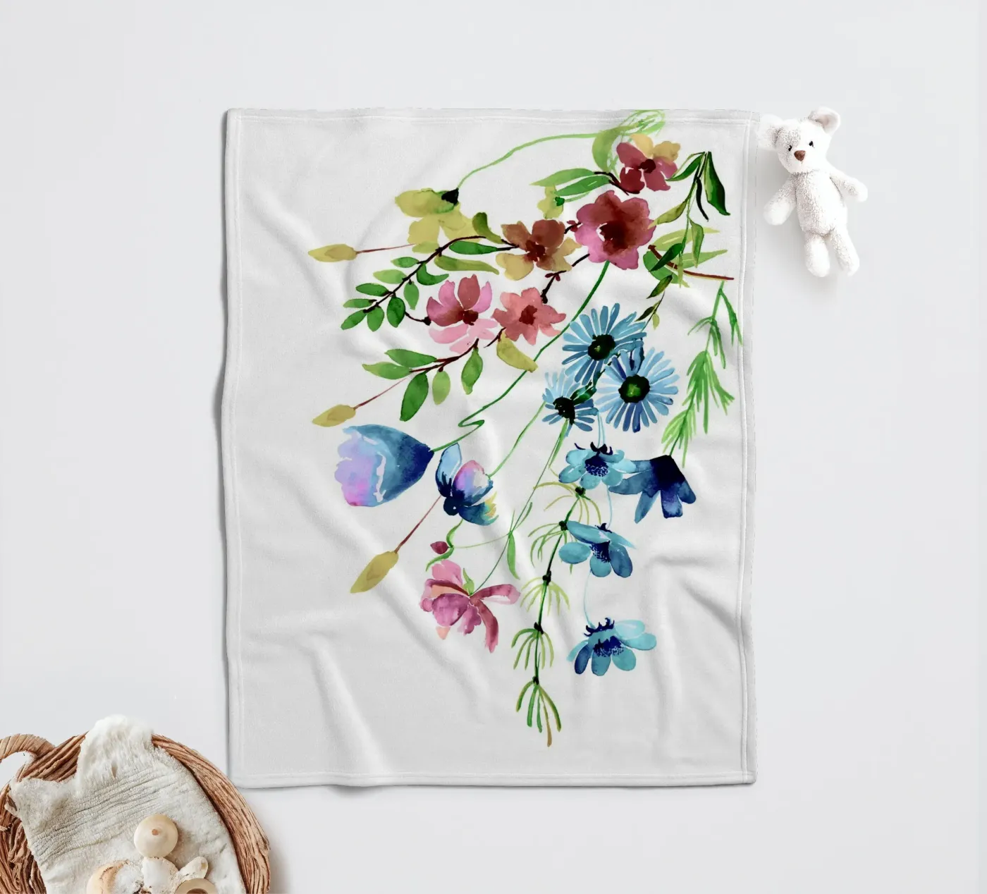 Springtime fleece blanket by Nadjaa