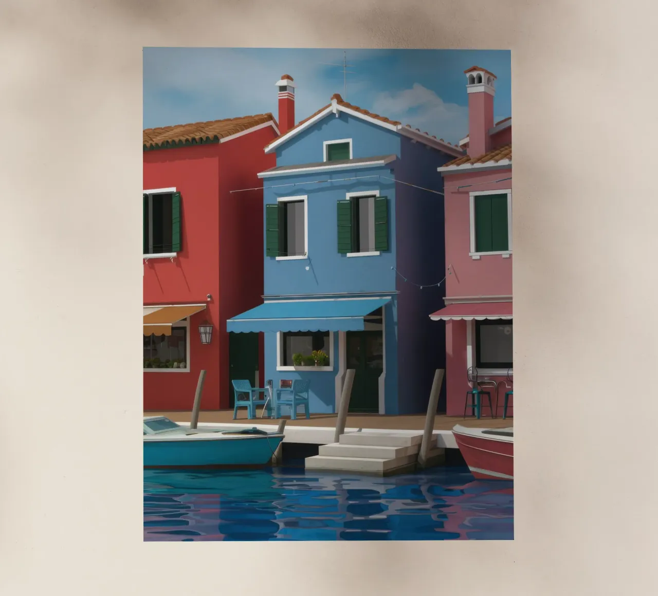 I colori del canale di Burano pellicola backlit da Rain Balance
