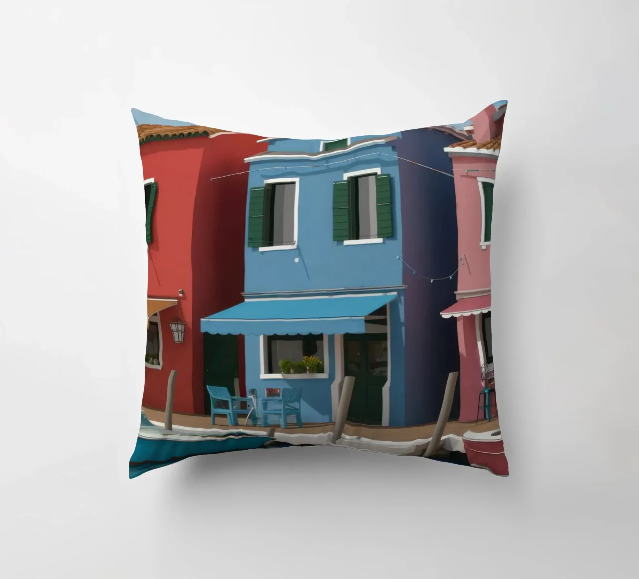 I colori del canale di Burano cuscino da Rain Balance