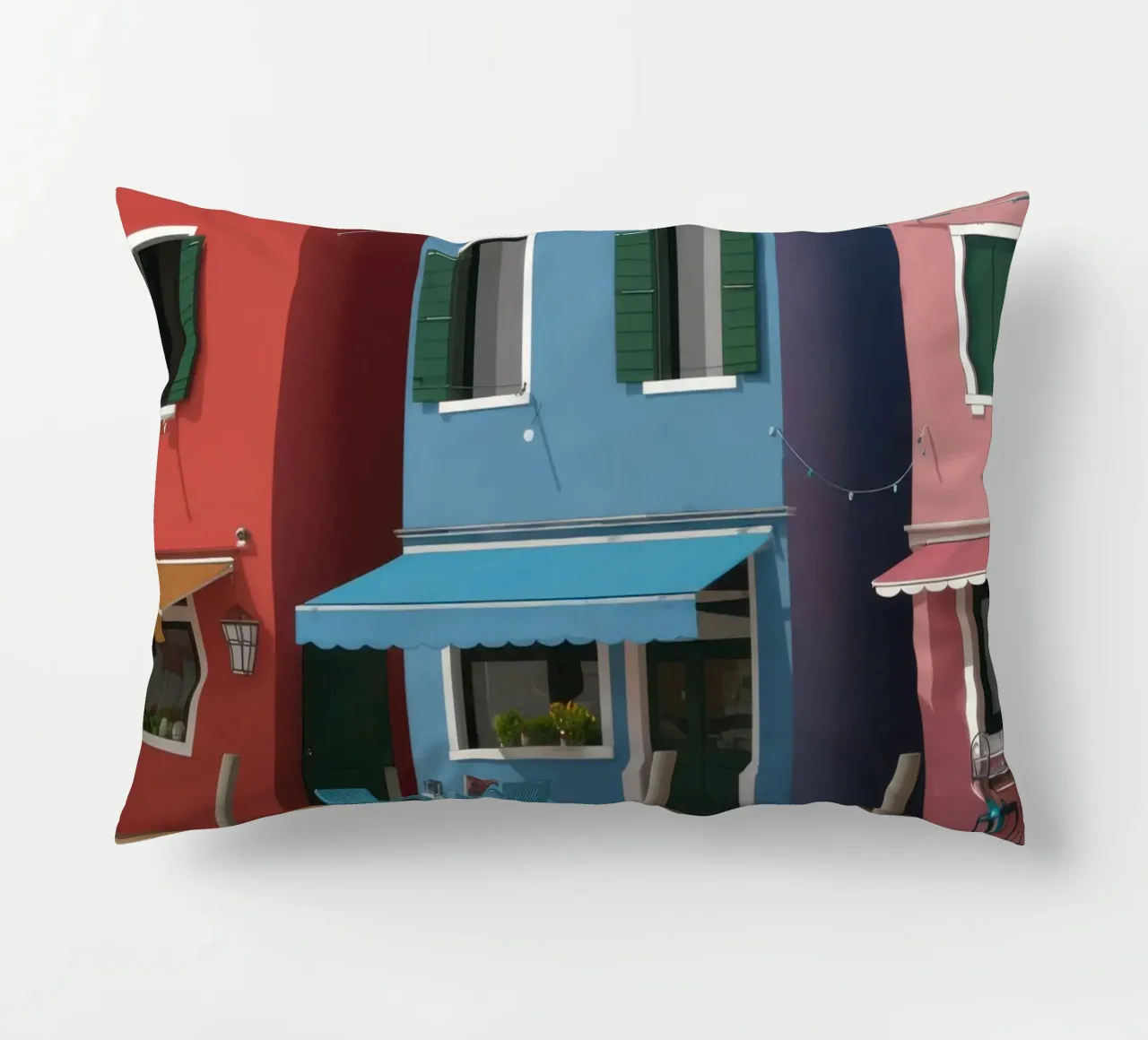 I colori del canale di Burano cuscino da Rain Balance