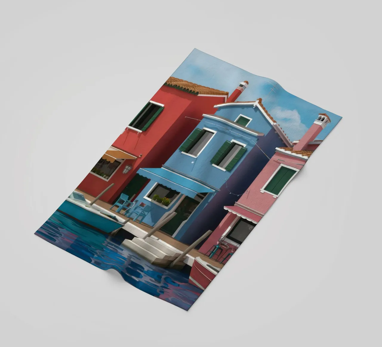 I colori del canale di Burano telo mare da Rain Balance