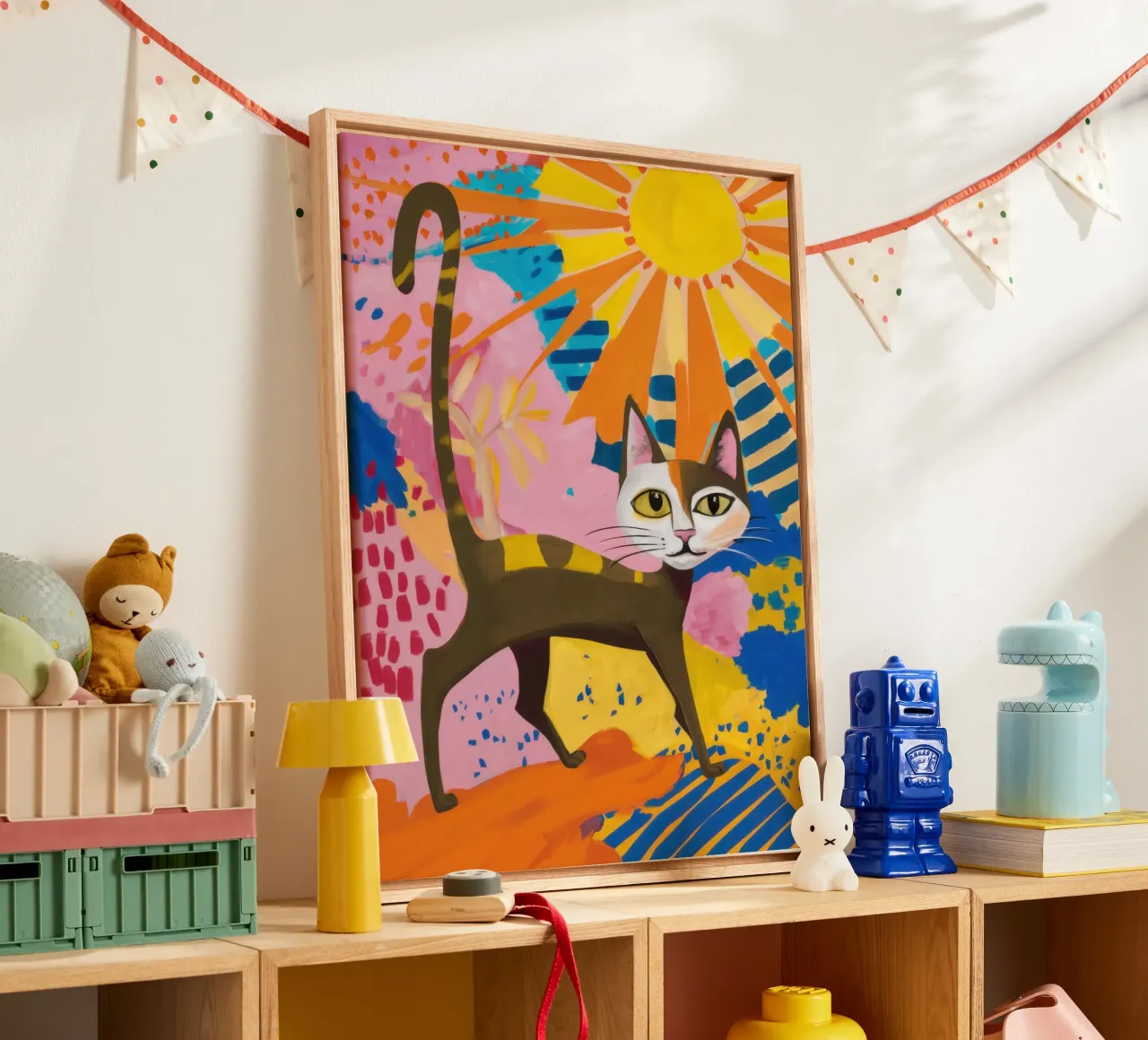 Solar Cat Promenade canvas by Monuments Fire