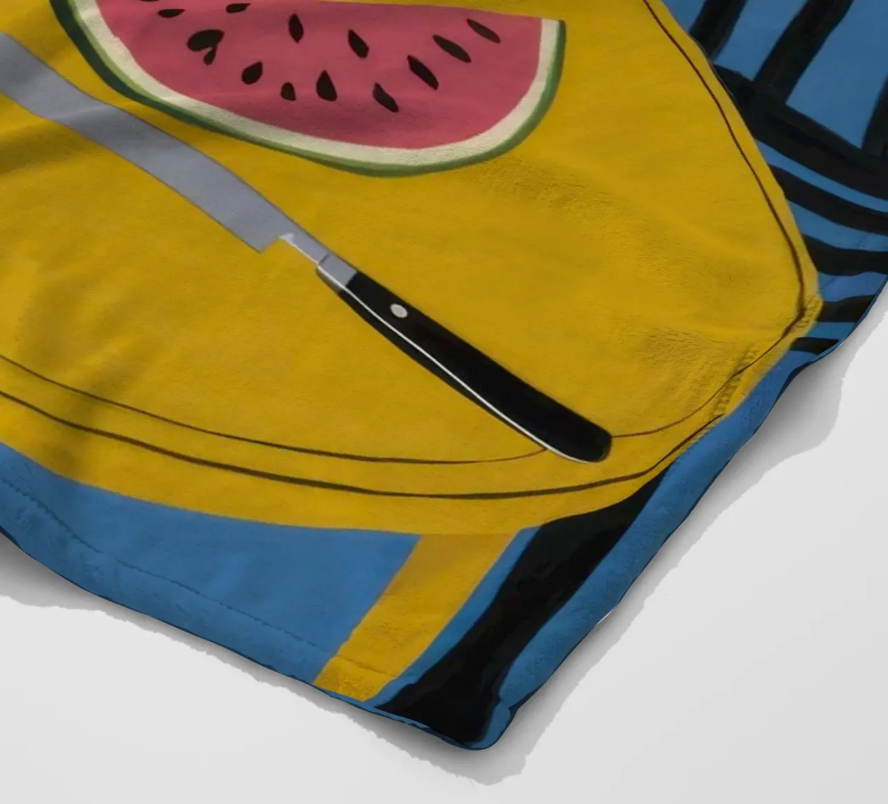 Wassermelone am Meer - Ruhe Fleecedecke von Rain Balance
