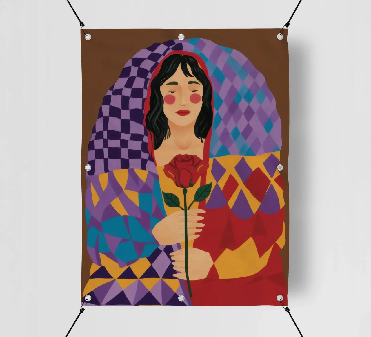 Sogno di rose caleidoscopiche telo in pvc da Giant Foxs