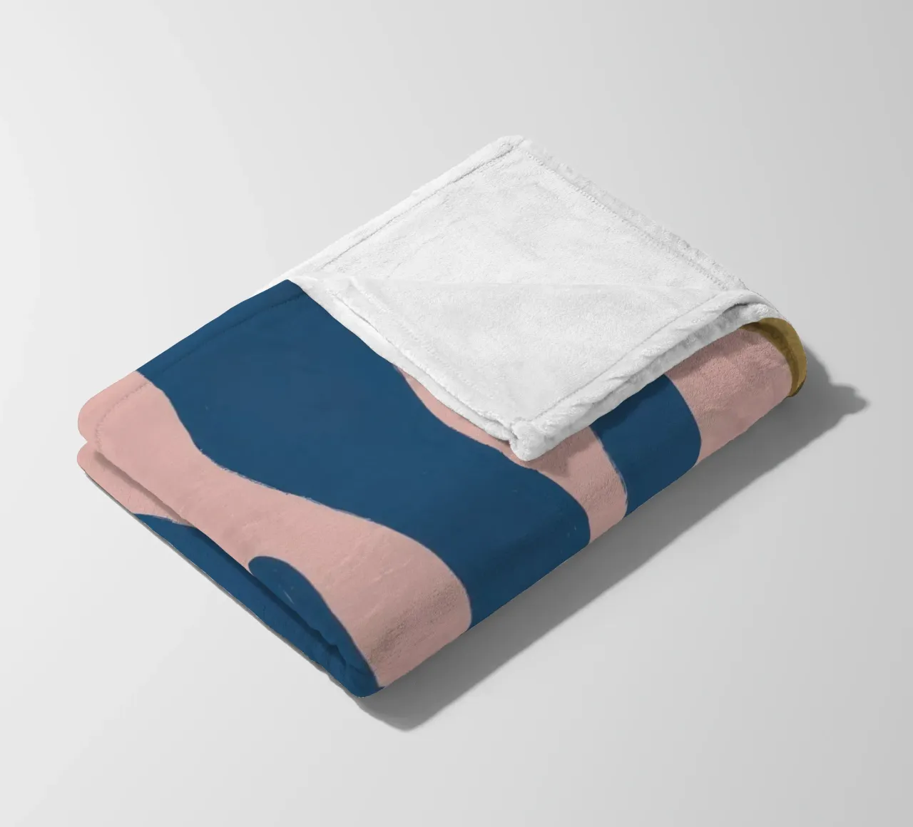 Azure Seaform Abstract fleece blanket by Ink Pulse