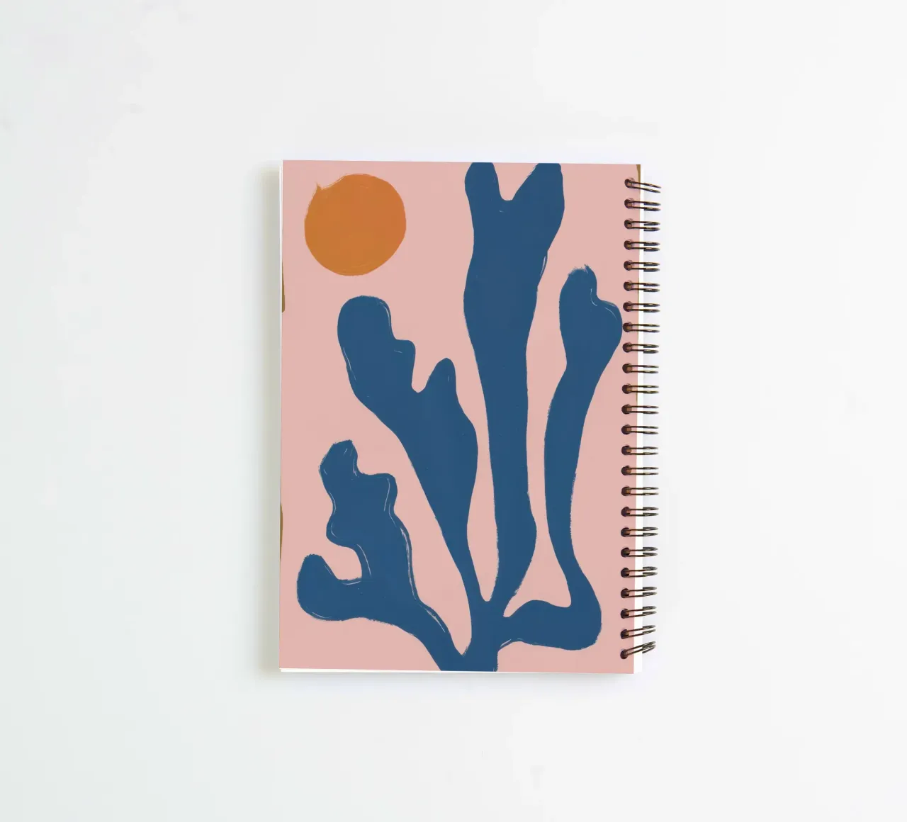 Azure Seaform Abstract spiral notebook by Ink Pulse