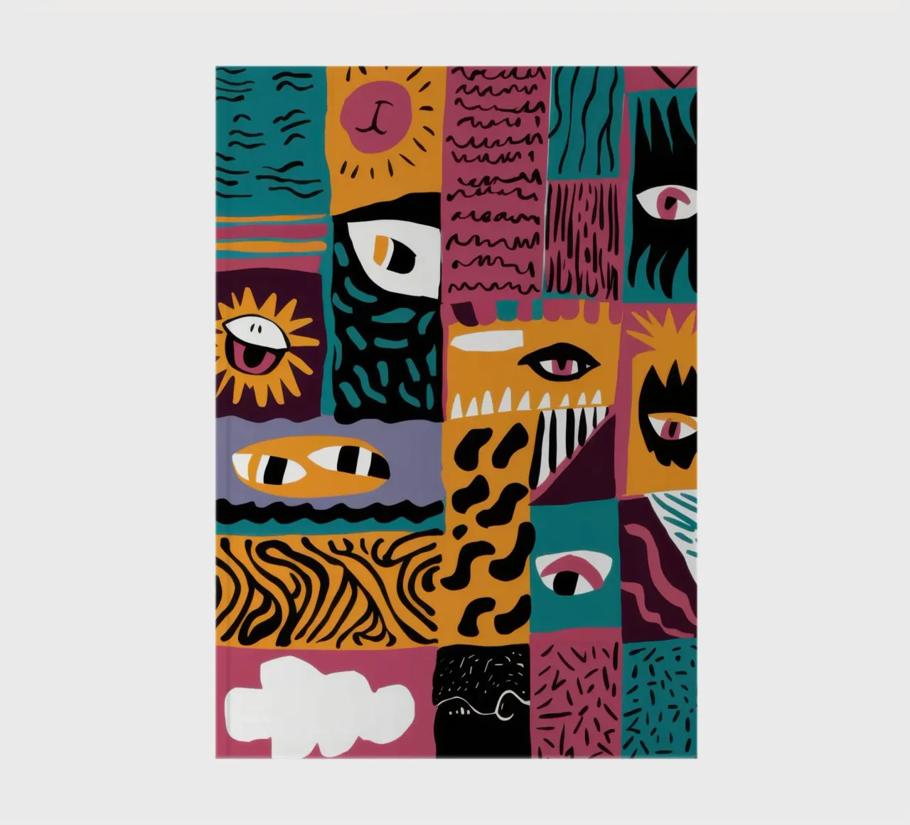 Patchwork abstrait Primal carnet de notes de Flock Reverie