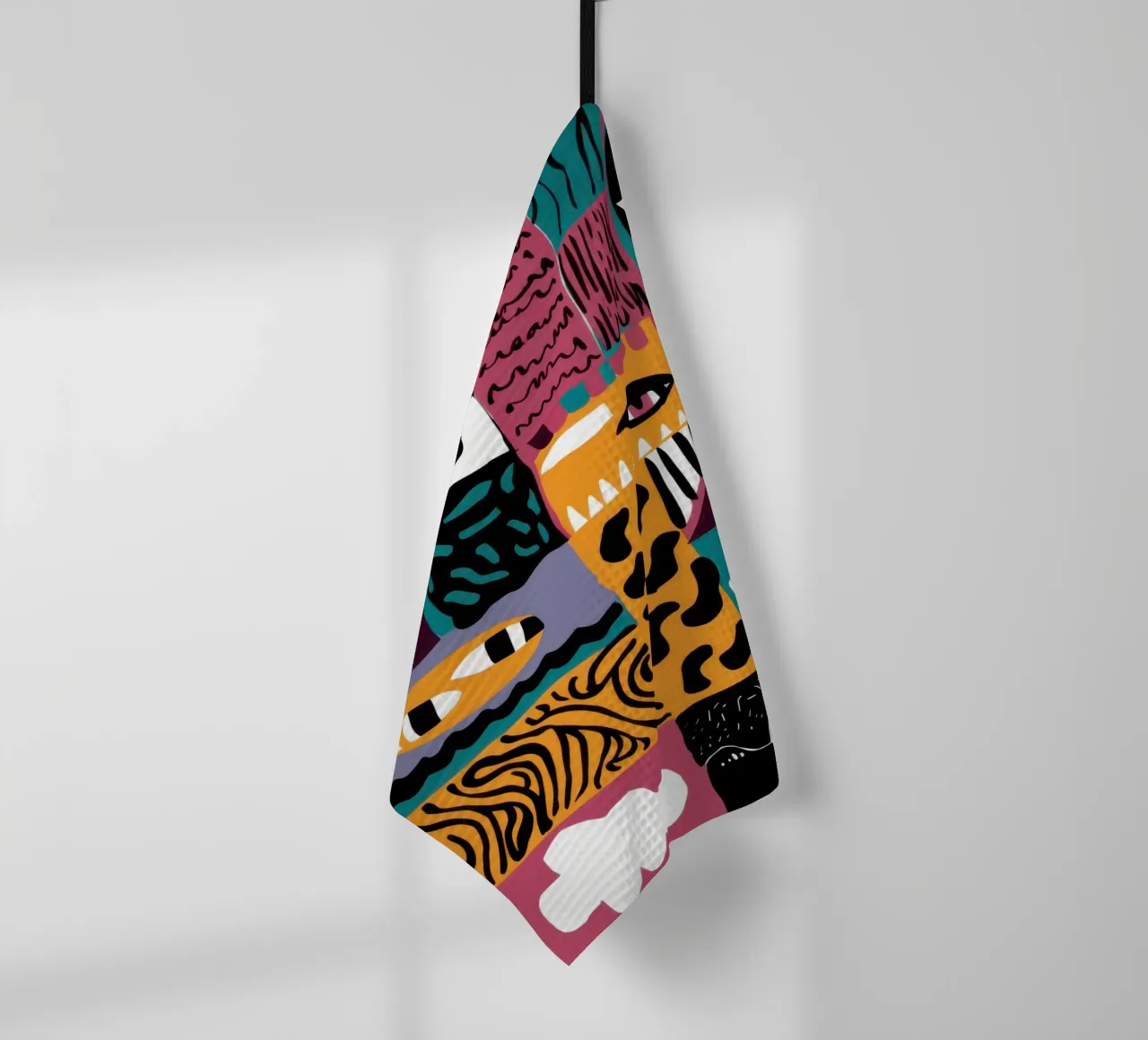Patchwork abstrait Primal torchon de Flock Reverie