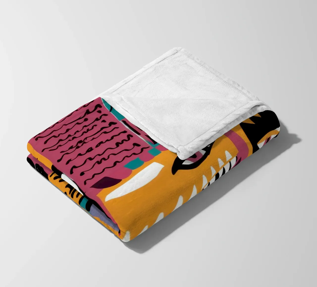 Patchwork astratto Primal coperta in pile da Flock Reverie