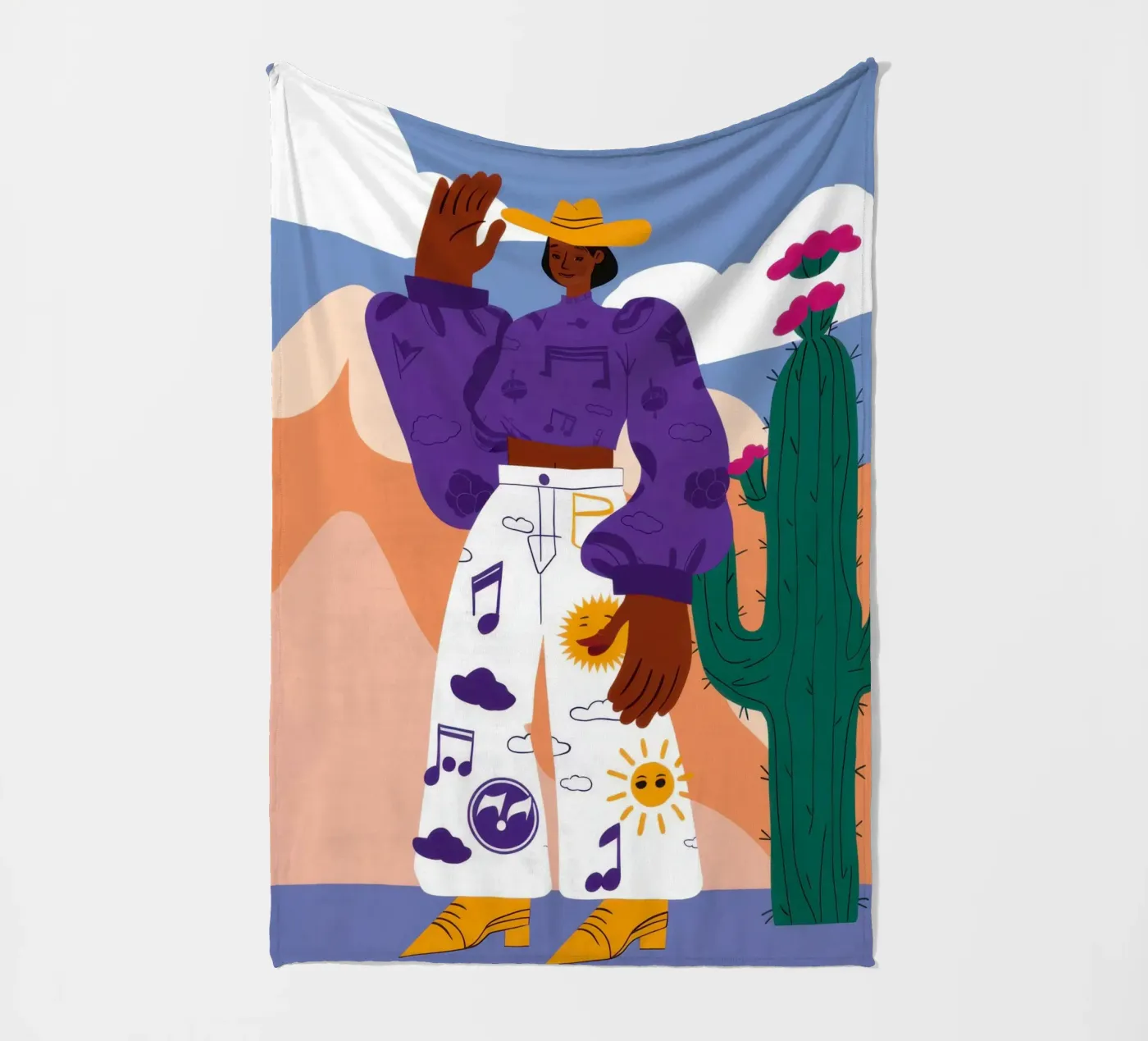 Celestial Patterned Poise fleece blanket by Monuments Fire