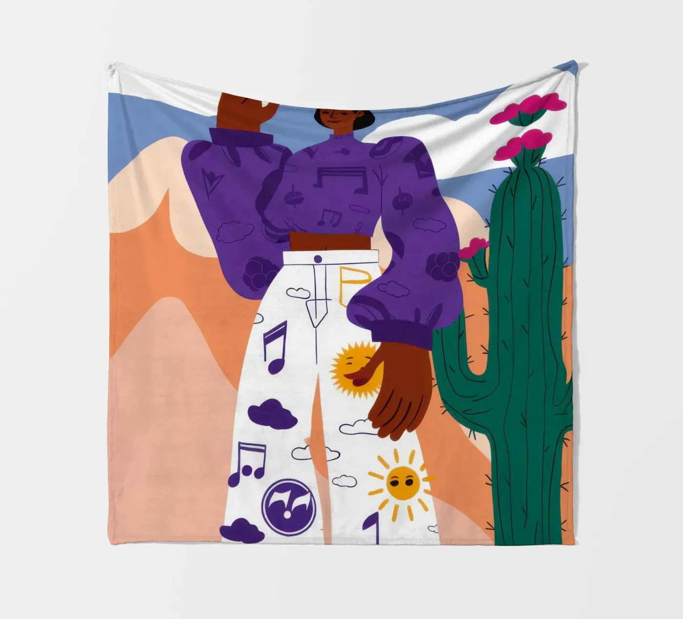 Celestial Patterned Poise fleece blanket by Monuments Fire