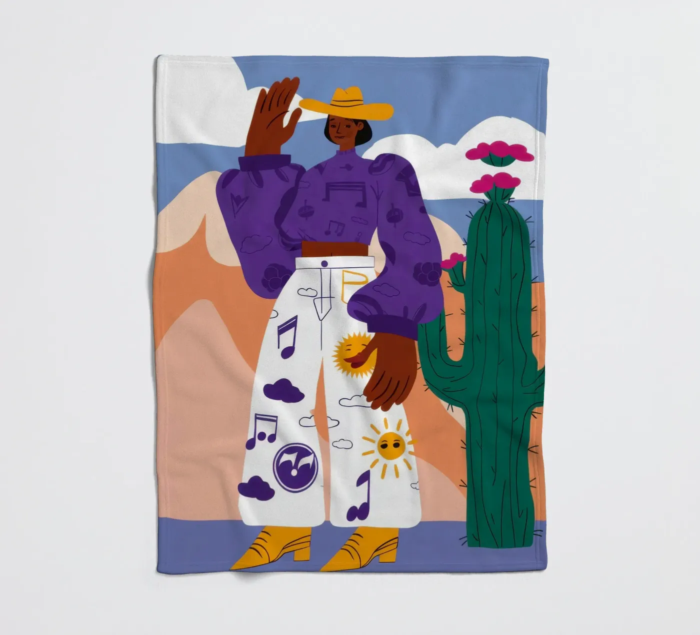 Celestial Patterned Poise fleece blanket by Monuments Fire