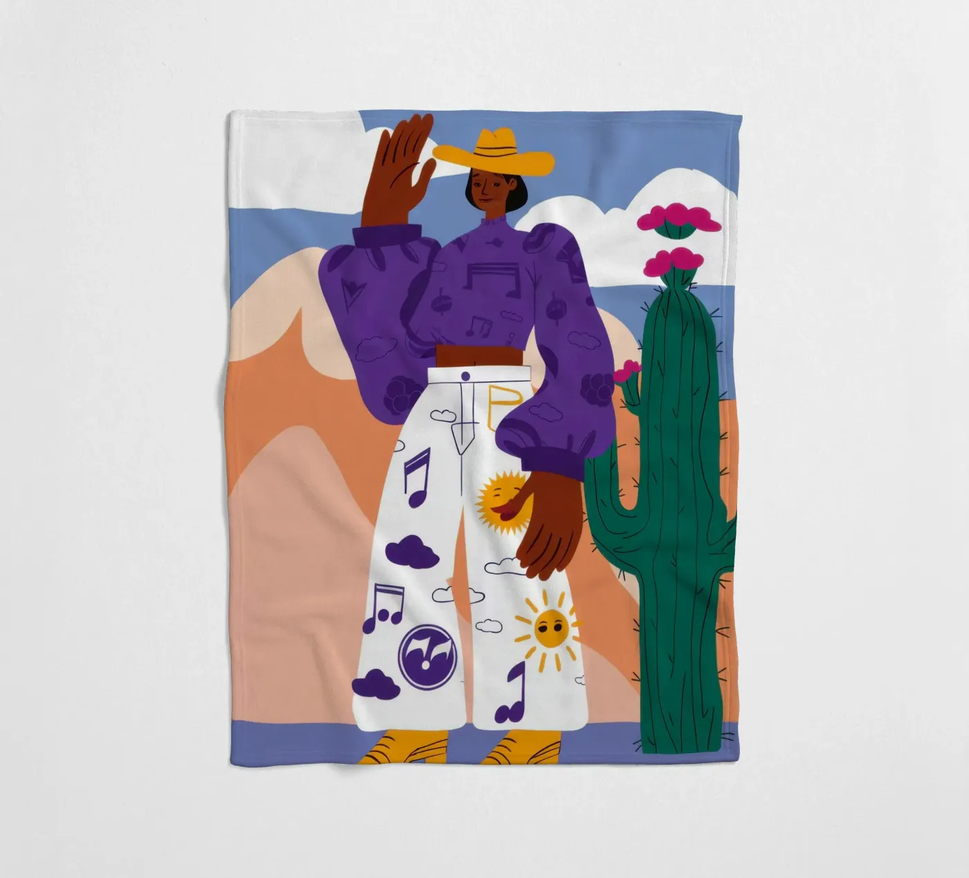 Celestial Patterned Poise fleece blanket by Monuments Fire