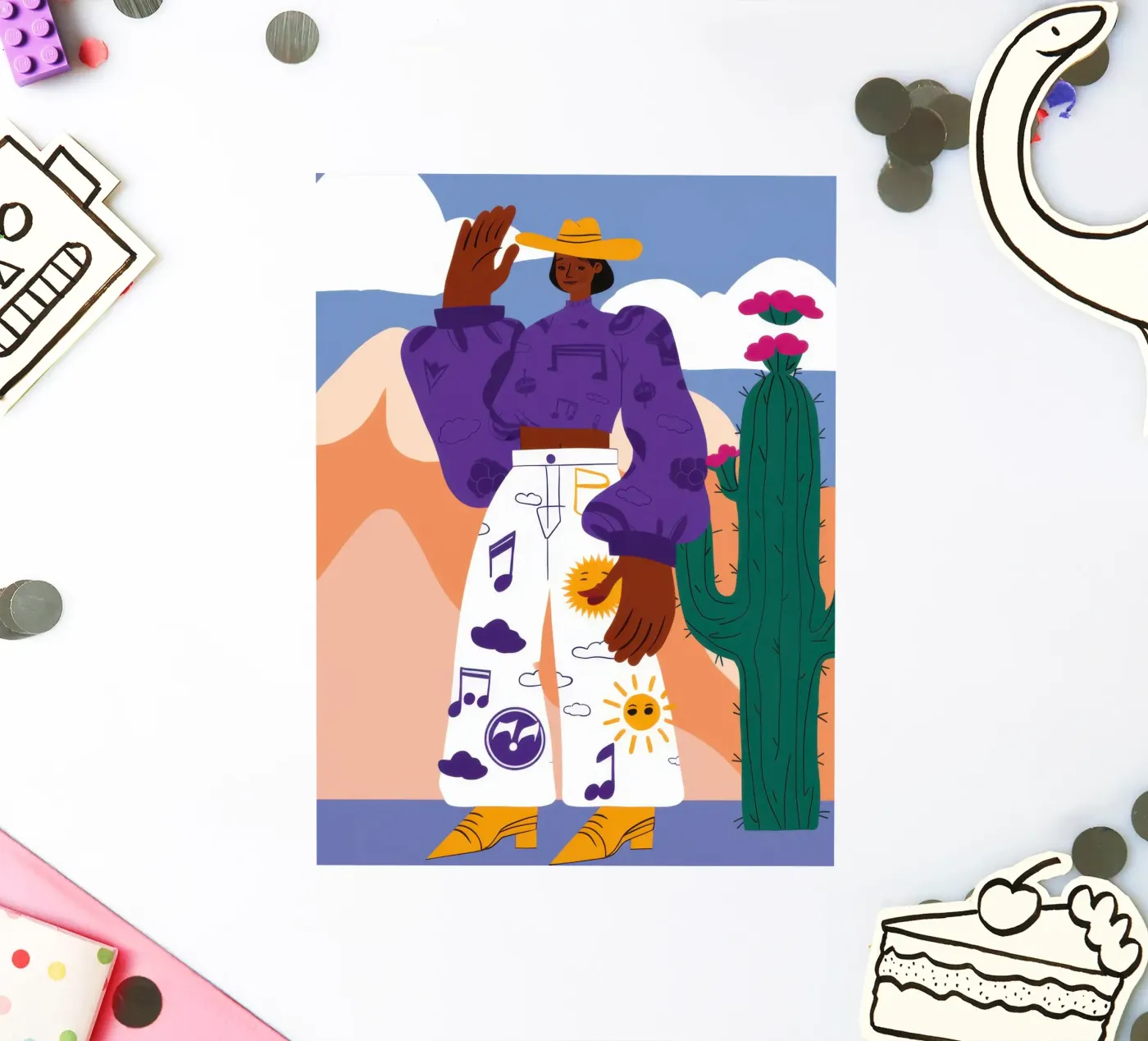 Celestial Patterned Poise sticker by Monuments Fire