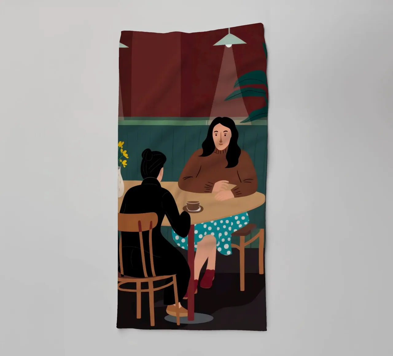 Cronaca del caffè intimo asciugamano da bagno da Giant Foxs