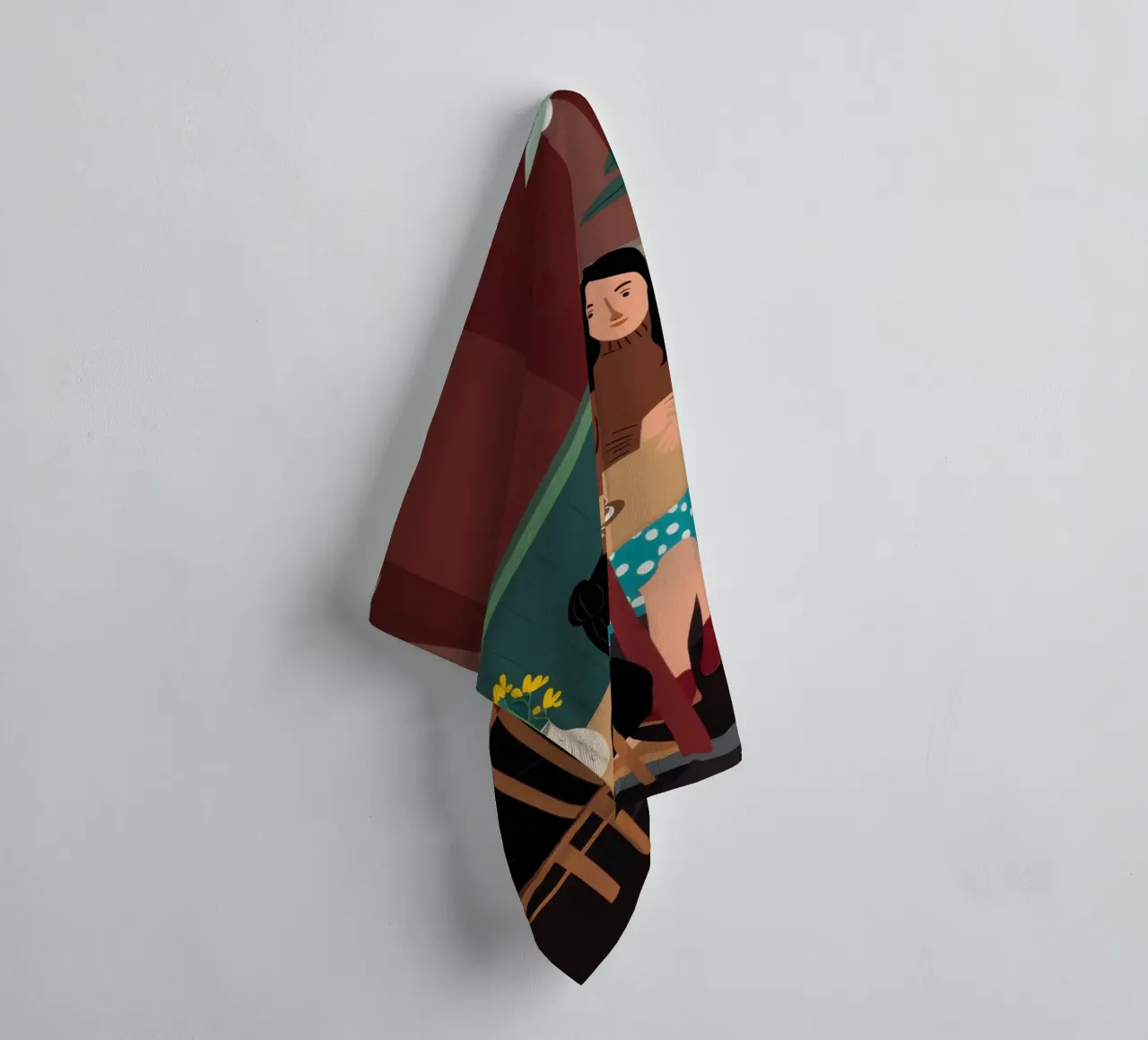 Cronaca del caffè intimo asciugamano da bagno da Giant Foxs