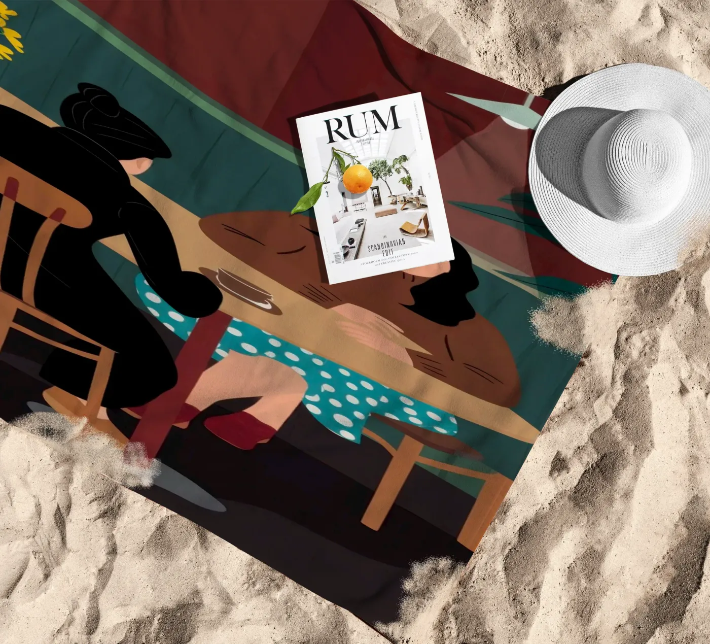 Intiem café kroniek strandhanddoek van Giant Foxs